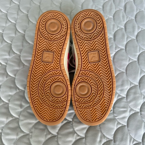 VEJA Sneakers V-12 Pink/Green on White - Size US 7 - Euro 38 - Picture 7 of 11